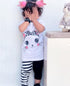 Hello Kitty Cotton Pajama Set (White/Black)